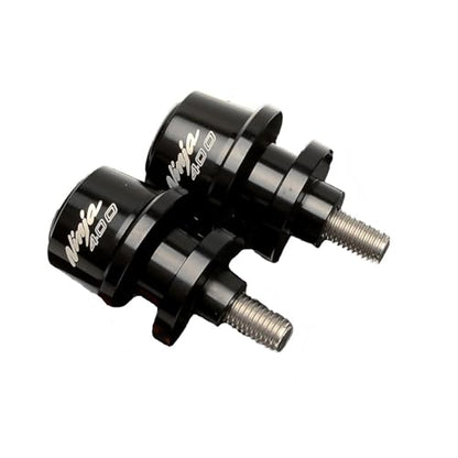 Black Motorcycle Swingarm Spools Slider Stand Screws for Ninja 400/Z400 2018 2019 2020 2021 2022 2023 2024 2025 2026,CNC machined from Aluminum Alloy,Anodized Surface Finish - color: Black
