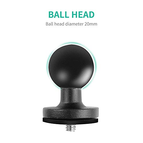 360°Motorcycle Bike Camera Holder Handlebar Mount Bracket 1/4 Metal Stand for GoPro Hero10/9/8/7/6/5/4 Action Cameras Accessory(Cool Ballhead Arm Super Clamp Mount Multi)