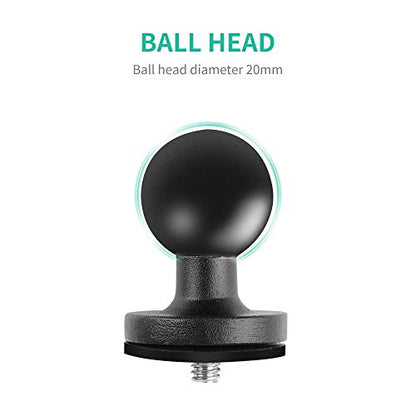 360°Motorcycle Bike Camera Holder Handlebar Mount Bracket 1/4 Metal Stand for GoPro Hero10/9/8/7/6/5/4 Action Cameras Accessory(Cool Ballhead Arm Super Clamp Mount Multi)