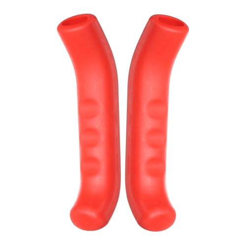 HARFINGTON 1 Pair Bike Brake Lever Cover Silicone Anti-Slip Red | Brake Lever Grip Protector Handle Protection Covers Sleeve for Mountain Road Bike Cycling - color: Red