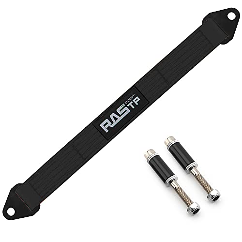 RASTP Limit Strap, Premium Quad Wrap Limit Strap Car Hauler Axle Straps Truck Wrecker Wheel Tie Down Strap with 10,000 Lb Webbing Strength (20Inch, Black) - color: Black, size: 20 Inch