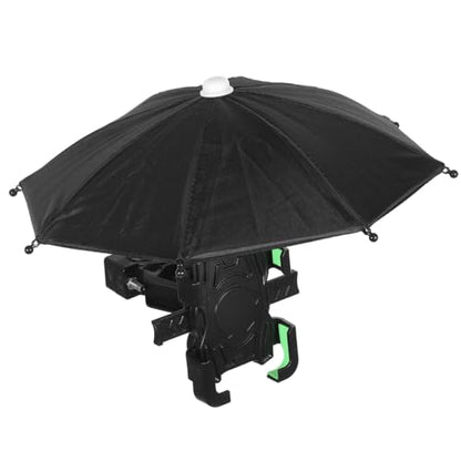 Waterproof Bike Handlebar Phone Holder with Umbrella for Motorcycles and Bicycles Compact Stable Clamp for Navigation and Outdoor Riding