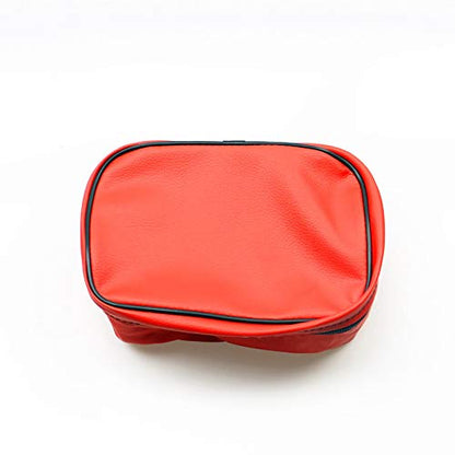Universal Dirt Bike Off-road PU Leather Tool Bag Storage Tool For Motorcycle Honda Kawasaki Yamaha XR250 KLX250 DRZ 250 (Red) - color: Red