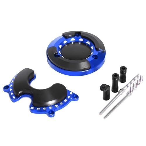 Monkey125 Left Right Engine Cover Protector Slider Compatible with Monkey 125 Super Cub C125 2018-2021 3D CNC Motorcycle Accessories Engine Crankcase Guard (Blue) - color: Blue2