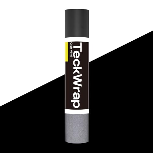 TECKWRAP Black Reflective Chrome Adhesive Vinyl Flashlight Sensitive Vinyl for Crafts, Decals, Bikes, Motorcycles, Helmets, Mailbox, Reflective Tape, 1ftx5ft, Ink Black - color: Ink Black