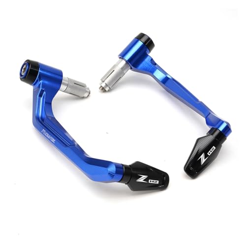 for Kawasaki ZH2 2019-2021 Motorcycle CNC Handlebar Grips Brake Clutch Levers Guard Protector (Color : Blue) - color: Blue