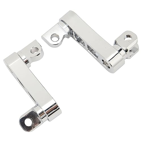 aqxreight Motorcycle Foot Peg Highway Bracket 360° Adjustable Foot Peg Extension Bracket for Bikes Compatible with Male Mount Driver Passenger Pegs - color: Electroplating