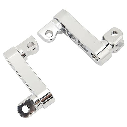 aqxreight Motorcycle Foot Peg Highway Bracket 360° Adjustable Foot Peg Extension Bracket for Bikes Compatible with Male Mount Driver Passenger Pegs - color: Electroplating