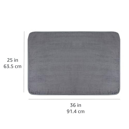 Amazon Basics Super Absorbent Microfiber Car Drying Towel, Streak-Free, Non-Abrasive, 36"L x 25"W, Gray - color: Gray, size: 36"L x 25"W