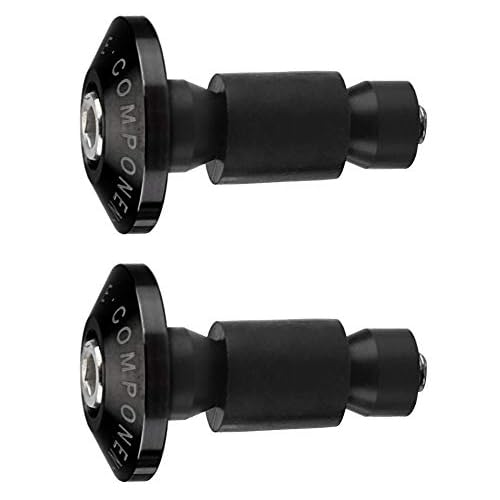 Unifizz Universal Motorbike Bar Ends 22mm 7/8inch CNC Aluminium Motorcycle Handlebar End Slider Plug Caps for Racing ATV Offroad Black