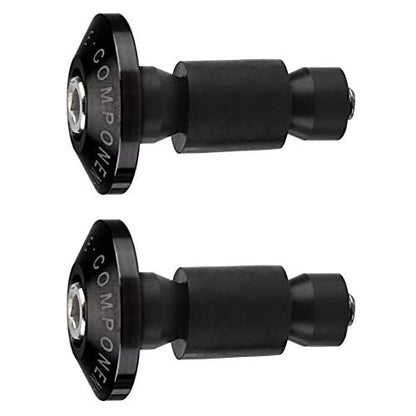 Unifizz Universal Motorbike Bar Ends 22mm 7/8inch CNC Aluminium Motorcycle Handlebar End Slider Plug Caps for Racing ATV Offroad Black