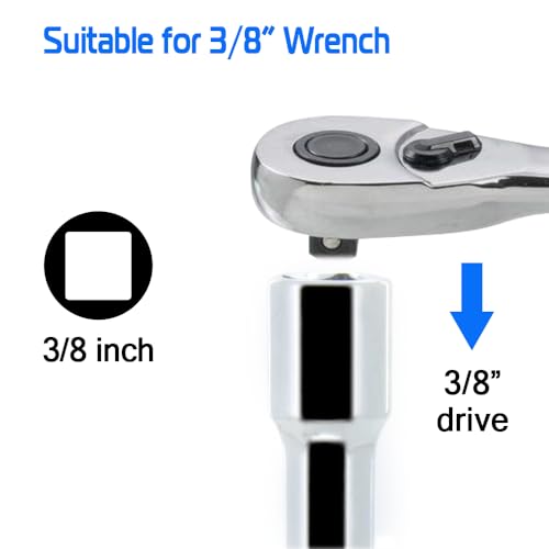 A ABIGAIL 5/8" Swivel Magnetic Spark Plug Socket 3/8 Inch Drive x 6" Total Length 6-Point 360 Degree Swivel Thin Wall Spark Plug Socket Removal Tool Cr-V Steel - size: 5/8”-6inch