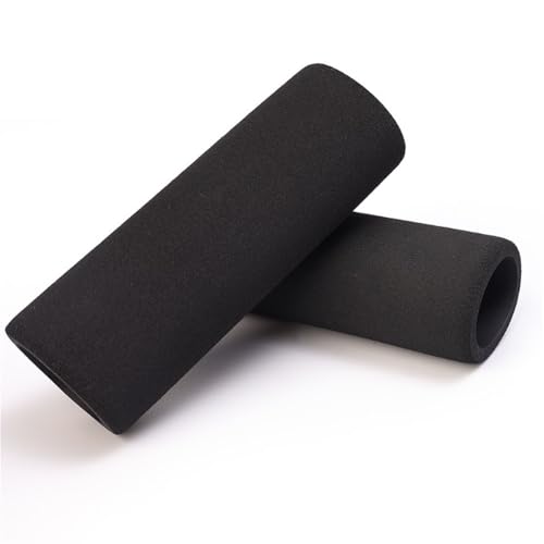 Rubber Handlebar Grip Motorcycle Modified Anti-Skid Handle Sleeve Shock-Proof Grip Black Foam - color: 2pcs black