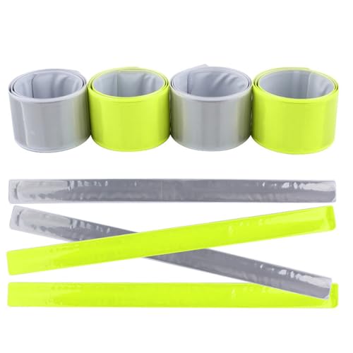 Reflective Armbands, High Reflector Bands Running Gears Elasticated Wristbands Arm Ankle Straps Belts Reflective Ankle Bands Cycling - color: Green