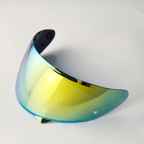 HJ-34P Helmet Visor Replacement for HJC C10.Motorcycle Helmet Shield UV Protection Compatible with HJC C10 (Revo Deep Gold) - color: Revo Deep Gold