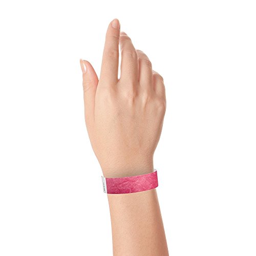 1,000 WristCo Cranberry Tyvek Wristbands for Events - Comfortable Tear Resistant Paper Bracelets ID Wrist Bands for Concerts Festivals Admission Party Identification - color: Cranberry