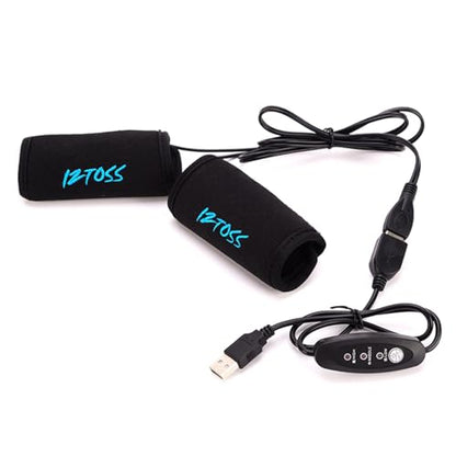 Universal USB Electric Heated Handlebar Wraps Covers Grips with Temperature Control for Motorcycle E Bikes Mountain Bike