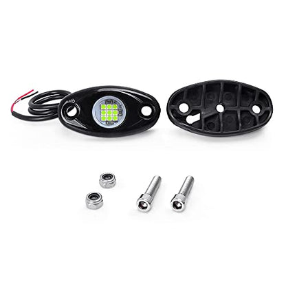 4 Pods LED Rock Light Kits White for Jeep ATV UTV SUV Off Road Car Truck Boat Underbody Glow Fender Lamp Underglow LED Neon Lights Waterproof - color: Green, size: 4 Pods