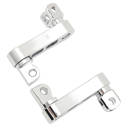aqxreight Motorcycle Foot Peg Highway Bracket 360° Adjustable Foot Peg Extension Bracket for Bikes Compatible with Male Mount Driver Passenger Pegs - color: Electroplating