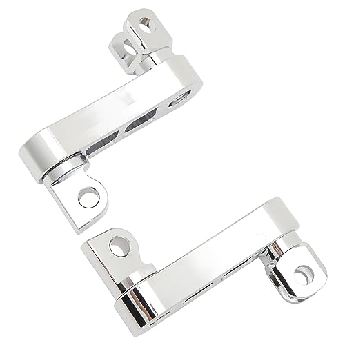 Motorcycle Foot Peg Highway Bracket – 360° Adjustable Aluminum Extension for Touring (Electroplated) - color: Electroplated