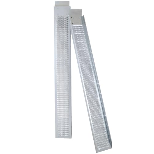 960lbs Capacity Loading Ramps for Pickup Trucks, Steel Motorcycle Ramp, Dirt Bike Ramp for Truck, Lawn Mower, Snowblower, ATV, Quad, Pack of 2,with 2pcs tie Straps,1pair Gloves (74" L-1) - size: 74" L-1
