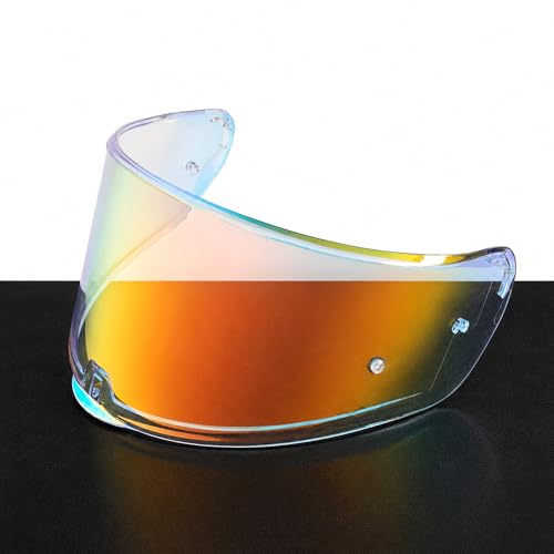RIDERCO Sedici Strada 2 Visor Replacement, Motorcycle Helmet Face Shield Compatible with Strada 3 Citation FT2 Vector FF801 FF397 FF813, Revo Aurora Red, Day and Night Use - color: Revo Aurora Red