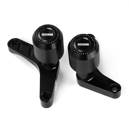 Motorcycle Frame Sliders Falling Protection CNC Compatible with Ninja 1100SX ABS/ABS SE 2025 Crash Protector Pad Engine Fairing Guards Ninja1100SX Ninja 1100SX Accessories (Black) - color: black