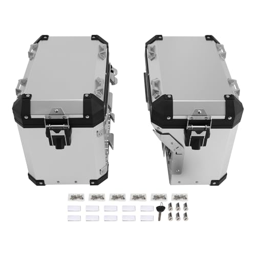 XMT-MOTO 48L Saddlebags Panniers Side Case Luggage Bag Fit For BMW R1200GS R1250GS Sliver