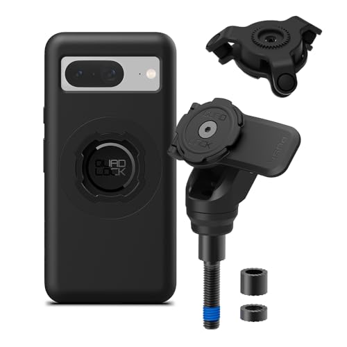 Quad Lock Handlebar Clamp PRO Motorcycle Phone Mount with Vibration Dampener and MAG Phone Case for Pixel 8 - size: Pixel 8