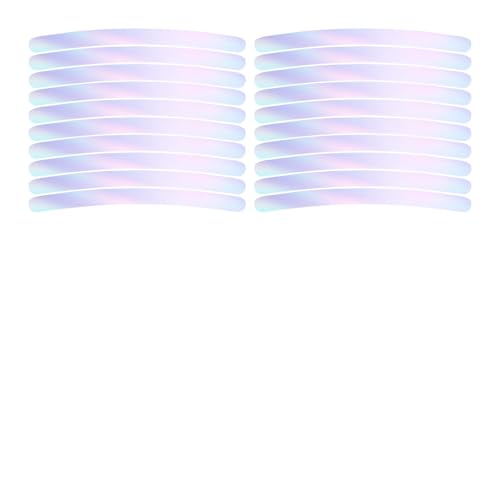 20PCS Car Wheel Stripe Reflective Stickers, Anti-Scratch Auto Night Safety Warning Tape Sticker Decorative Decal, Universal Vehicle Tire Rims Sticker Exterior Accessories (Luminous) - color: Luminous