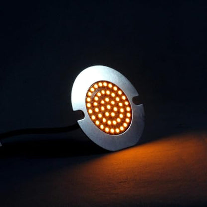 Eagle Lights Midnight Edition 3-1/4" LED Amber Rear Turn Signals for Harley-Davidson® Motorcycles – 1156 Plug & Play Upgrade, Flat Style