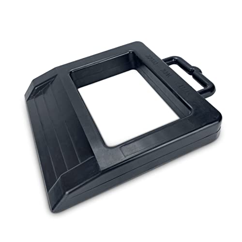 ROBLOCK Rubber Pallet Jack Chock Heavy Duty Wheel Chock, Pallet Jack Stopper for Truck 14.2" Length x 11.2" Width x 2" Height (1 Pack, Black) - color: Black(1 Pack)