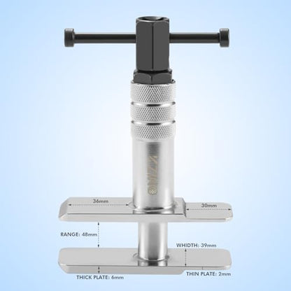 KZINO Heavy Duty Brake Caliper Compression Tool - Universal Motorcycle & Auto Caliper Spreader, Piston Compressor & Brake Pad Press Tool Kit