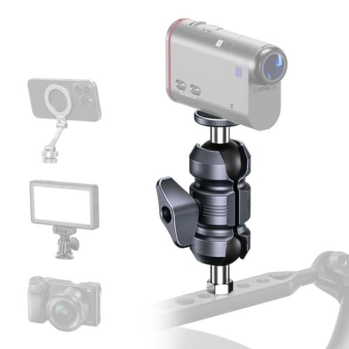 Motorcycle Mirror Camera Holder, Aluminum 25mm Ball Head Action Camera Mount, 1/4"-20 Threaded for Insta360 Camera, M10 Screw Mirror/Screw-Bars, for Bicycle/Tricycle/ATVs (KCB‑6) - color: KCB-6 M10 Mirror Seat Short Bar
