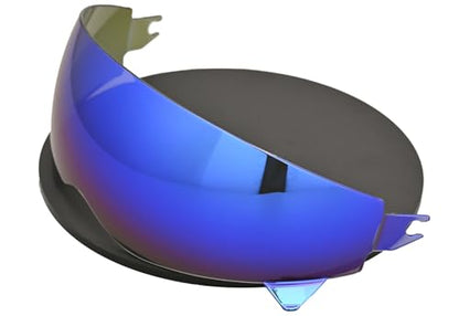 Compatible with EXO Covert Visor Replacement Motorcycle Helmet Visor Sun Protection Anti-Scratch, Universal(Revo Deep Blue) - color: Revo Deep Blue