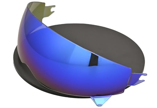 Compatible with EXO Covert Visor Replacement Motorcycle Helmet Visor Sun Protection Anti-Scratch, Universal(Revo Deep Blue) - color: Revo Deep Blue