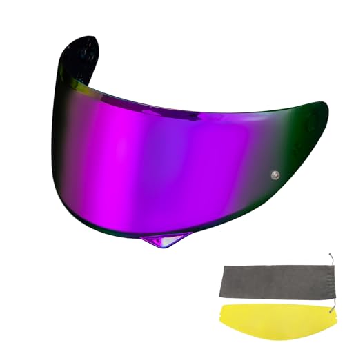 PSLER C10 Visor - C10 Tinted Visor HJ-34P Visor Helmet Face Shield for C10 HJ-34P, Deep Purple Visor - color: Purple Film