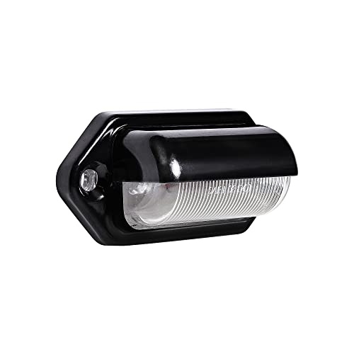 TRUE MODS 1pc Trailer LED License Plate Light [DOT FMVSS 108] [SAE L] [Black-Finish] [Surface Mount] [Waterproof] [12V DC] Courtesy Step License Plate Tag Lights for UTV ATV Trailer Truck RV Boat - color: Black, size: 1 Pack