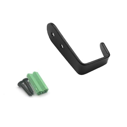 Coat Hooks Black, 6 Pack Jacket Hooks Wall Mounted Stainless Steel Single Robes Hook Heavy Duty, Large L Metal Hook for Entryway Kitchen Bedroom Bathroom Office Toilet - color: Black