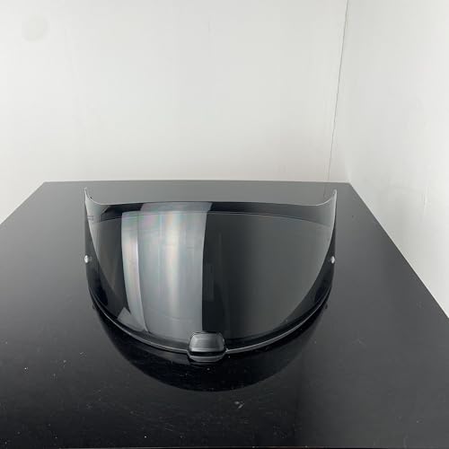 HJ20M Helmet Visor With Anti Fog Film, Motorcycle Helmet Face Shield Windshield Lens For HJC C70 FG-17 FG-ST IS-17 (Deep Black) - color: Deep Black