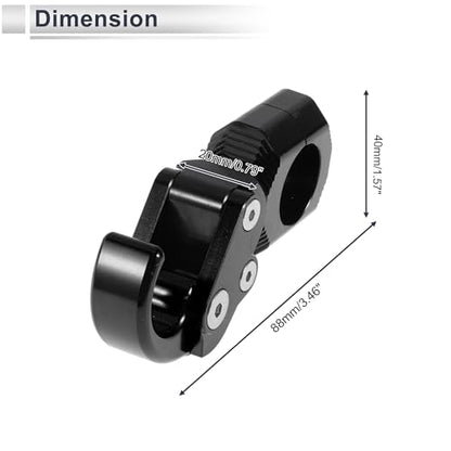 Universal Motorcycle Hanging Hook Arc Motorcycle Helmet Luggage Bag Holder Hanger for Scooters Bicycles Aluminum Alloy Black 1 Set Hexagon Wrench 88mm