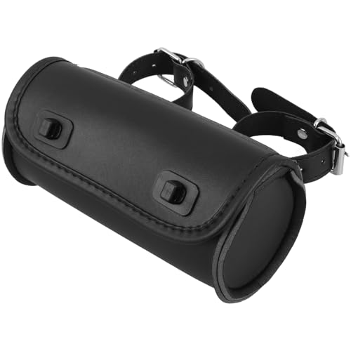 Motorcycle Handlebar Bag and Vintage Saddlebag Mini Pu Storage Pouch Universal Tool Kit for Motorbike Front and Rear Use