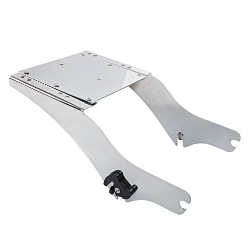 ECOTRIC Detachable Luggage Trunk Mount Rack Compatible with Harley Davidson Touring 1997-2008 Razor Chopped King Luggage Trunk Fit for Road Glide Street Glide Road King Electra (Chrome) - color: Chrome