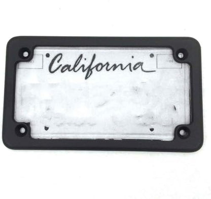 Billet Aluminum Motorcycle License Plate Frame 7x4 Inch Black Finish Fits Custom Chopper Springer Mini Bike Universal Axle Mount Applications - color: Black, size: Classic