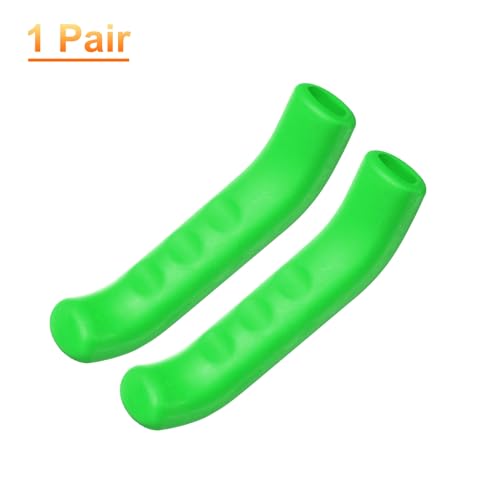 HARFINGTON 1 Pair Bike Brake Lever Cover Silicone Anti-Slip Green | Brake Lever Grip Protector Handle Protection Covers Sleeve for Mountain Road Bike Cycling - color: Green