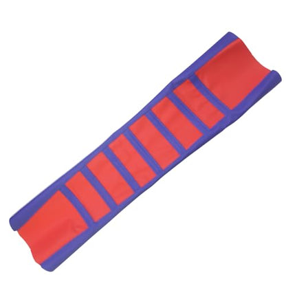 Universal Motorcycle Seat Cover Non-Slip Suitable Rubber Striped Seat Covers Soft for YZ125 YZ250 YZ450F WR250F WR450F TTR230 YZ TTR WR 125 250 Dirt Pit Bike Motocross Off Road Motorbike (Blue+Red) - color: Blue+Red