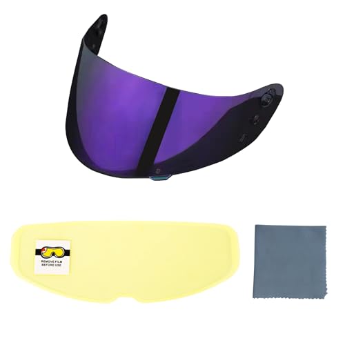 ICON IC04 Airframe Pro Airmada Airform Motorcycle Helmet Shield with Professional Anti Fog Film Set (Purple + Antifog Film) - color: Purple + Antifog Film