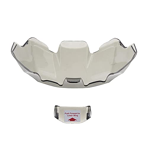 Motorcycle RX7X RX-7X Racing Air Spoiler Wing Diffuser Extension Optinal Parts for ARAI RX7X RX-7X RX7V RX7 RR5 (Light Black) - color: Light Black