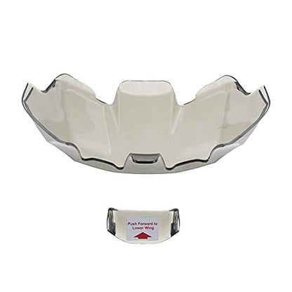 Motorcycle RX7X RX-7X Racing Air Spoiler Wing Diffuser Extension Optinal Parts for ARAI RX7X RX-7X RX7V RX7 RR5 (Light Black) - color: Light Black
