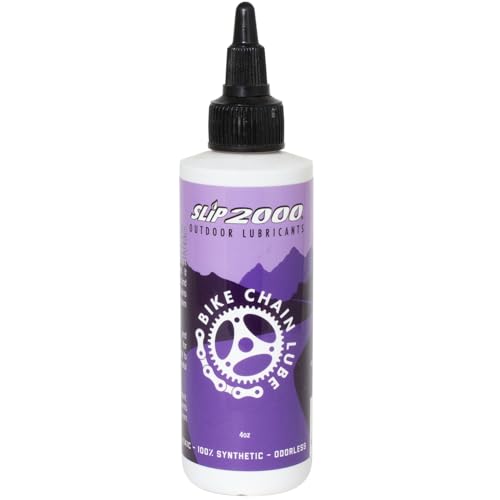 Slip 2000 Bike Chain Lube, Bicycle Chain and Cable Lubricant, Pure Synthetic Oil for All Bikes, Reduces Friction and Wear, Corrosion and Rust Protection, 4 Ounce